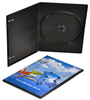 Single Ultra Slim DVD Case Black (7mm)